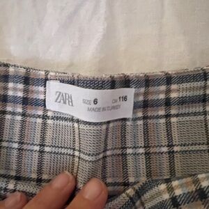 Zara Men's Checkered Pants - Gray and Blue
